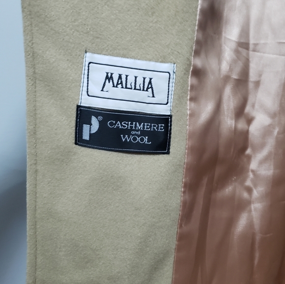 VINTAGE MALLIA Tan Wool & Cashmere Long Coat - Picture 6 of 15
